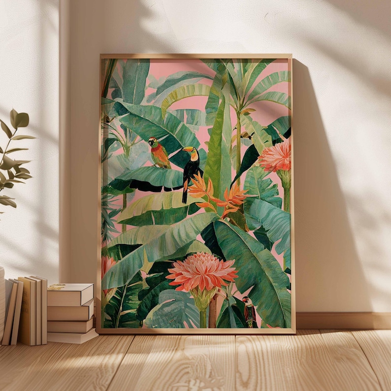 1pc Retro Tropical Canvas Post - огляд і ціна Home Office Or