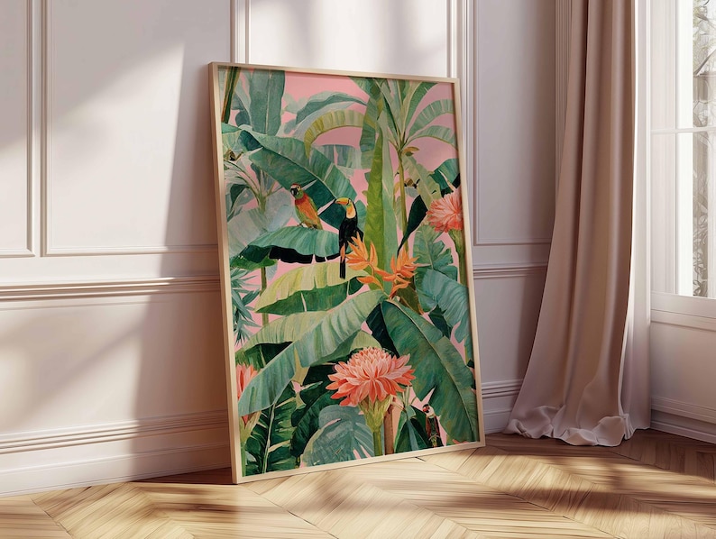 1pc Retro Tropical Canvas Post - огляд і ціна Home Office Or