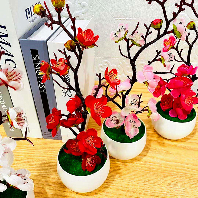 Simulation Plum Flower Pot Pla - огляд і ціна Home Office Layout