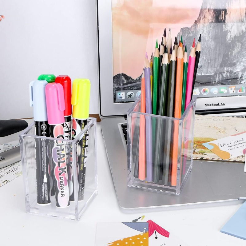 12pcs Clear Acrylic Makeup Bru - огляд і ціна Home Office Work Table