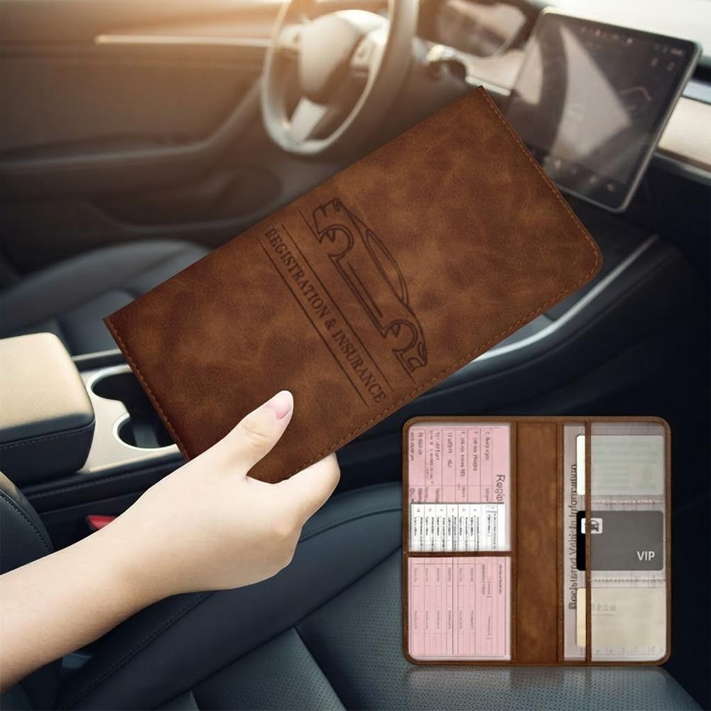 PU Leather Car Registration In - огляд і ціна Document Holder Stand