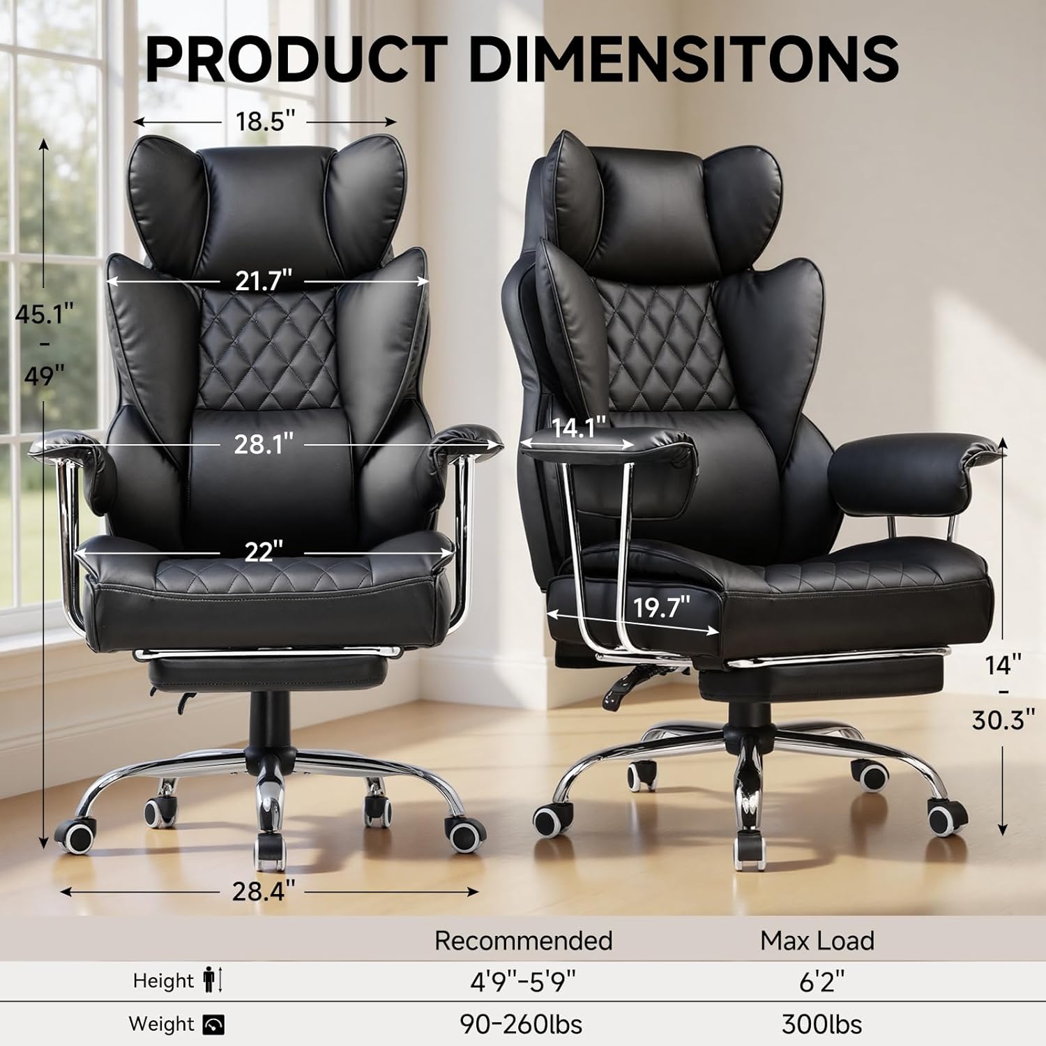 Big and Tall Office Chair with - огляд і ціна Ergonomic Office Chair